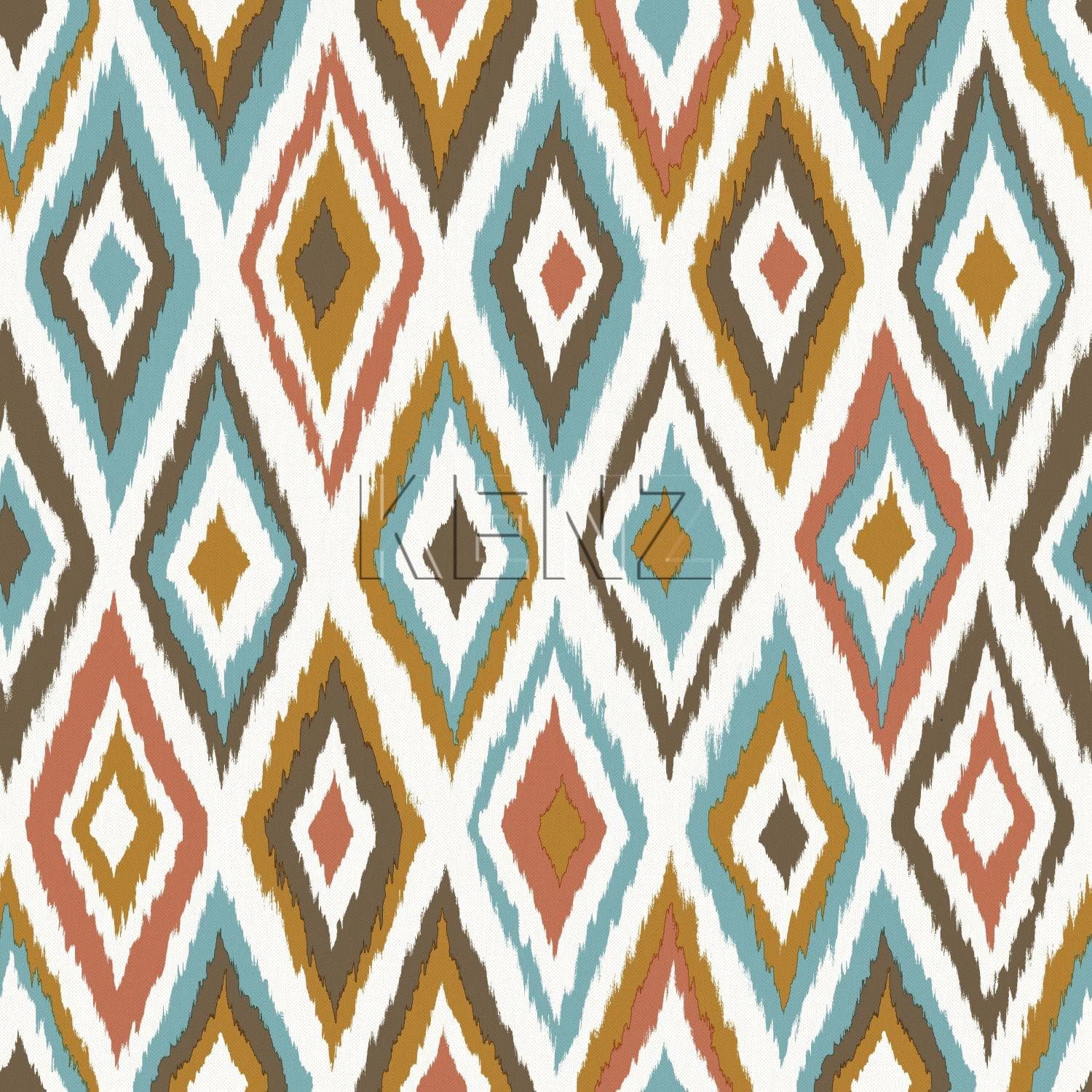 wallpaper ikat motif brown and vintage blue 148633