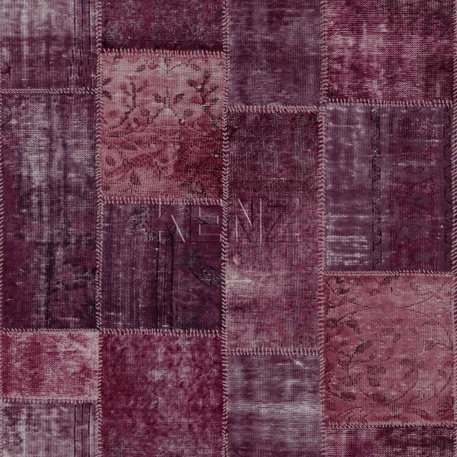 wallpaper Marrakech kilim patchwork carpet intense burgundy red 148653
