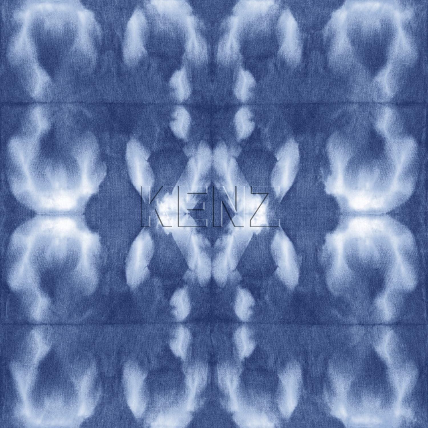 wallpaper tie-dye shibori motif jeans indigo blue 148685