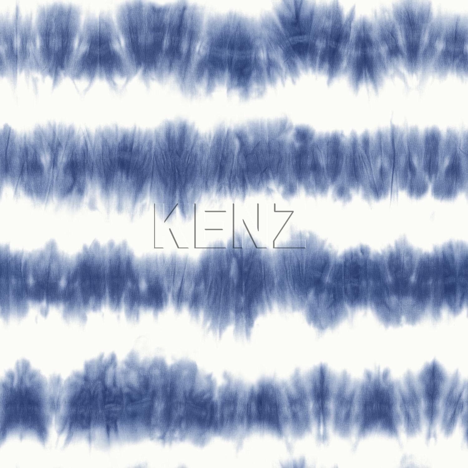 wallpaper horizontal tie-dye shibori stripes jeans indigo blue and matt white 148689