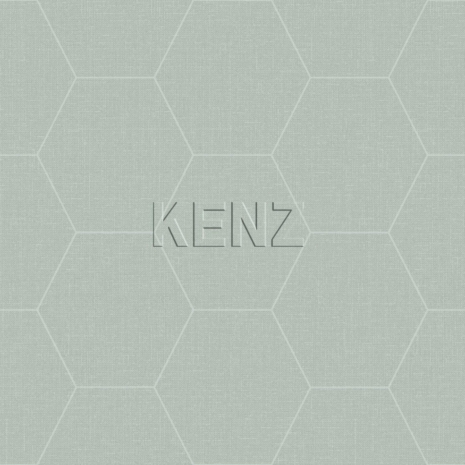 wallpaper hexagon celadon green 148750