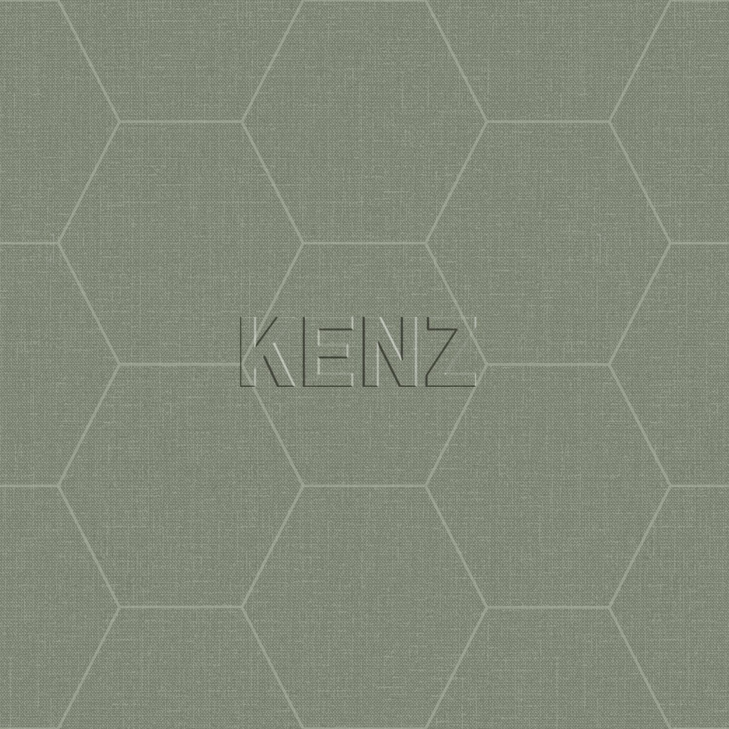 wallpaper hexagon motif greyish olive green 148751