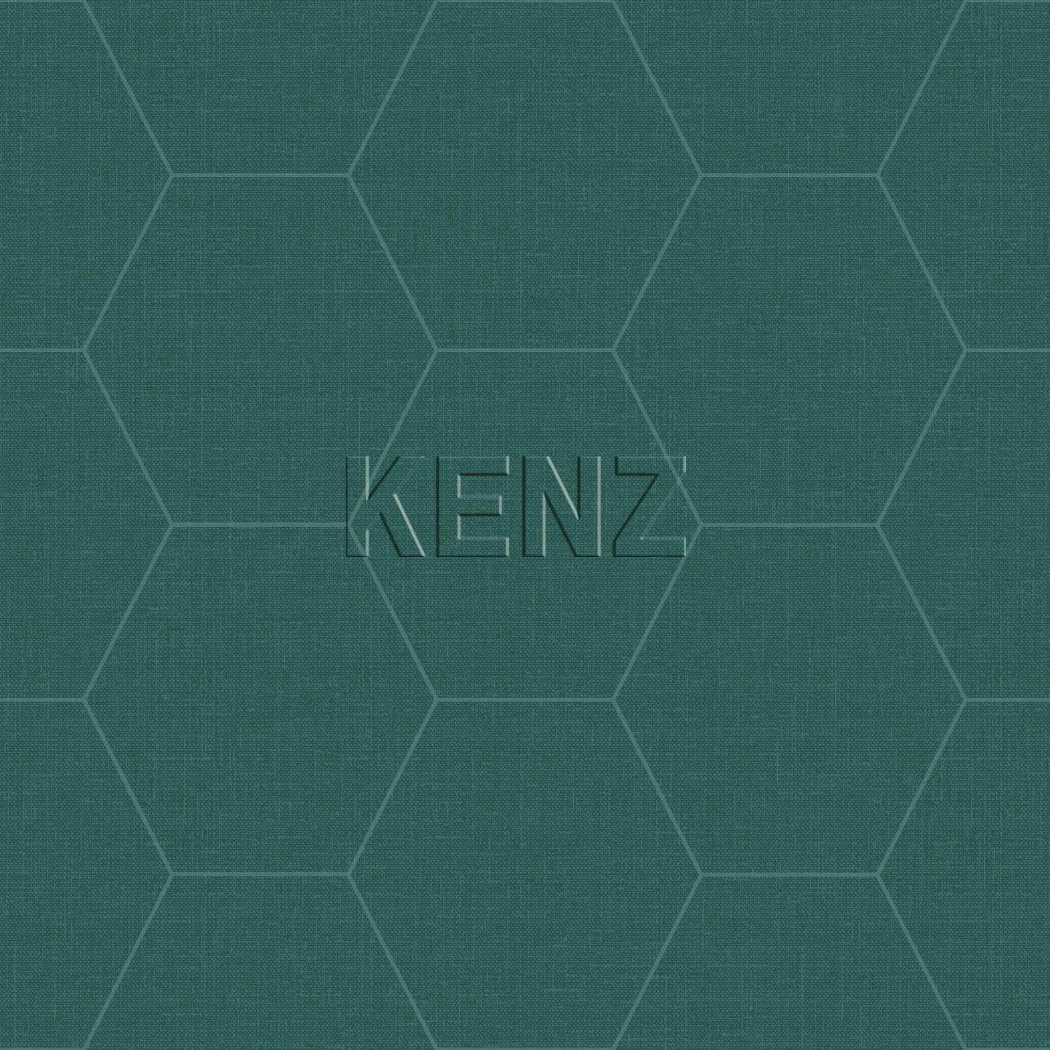 wallpaper hexagon petrol green 148752