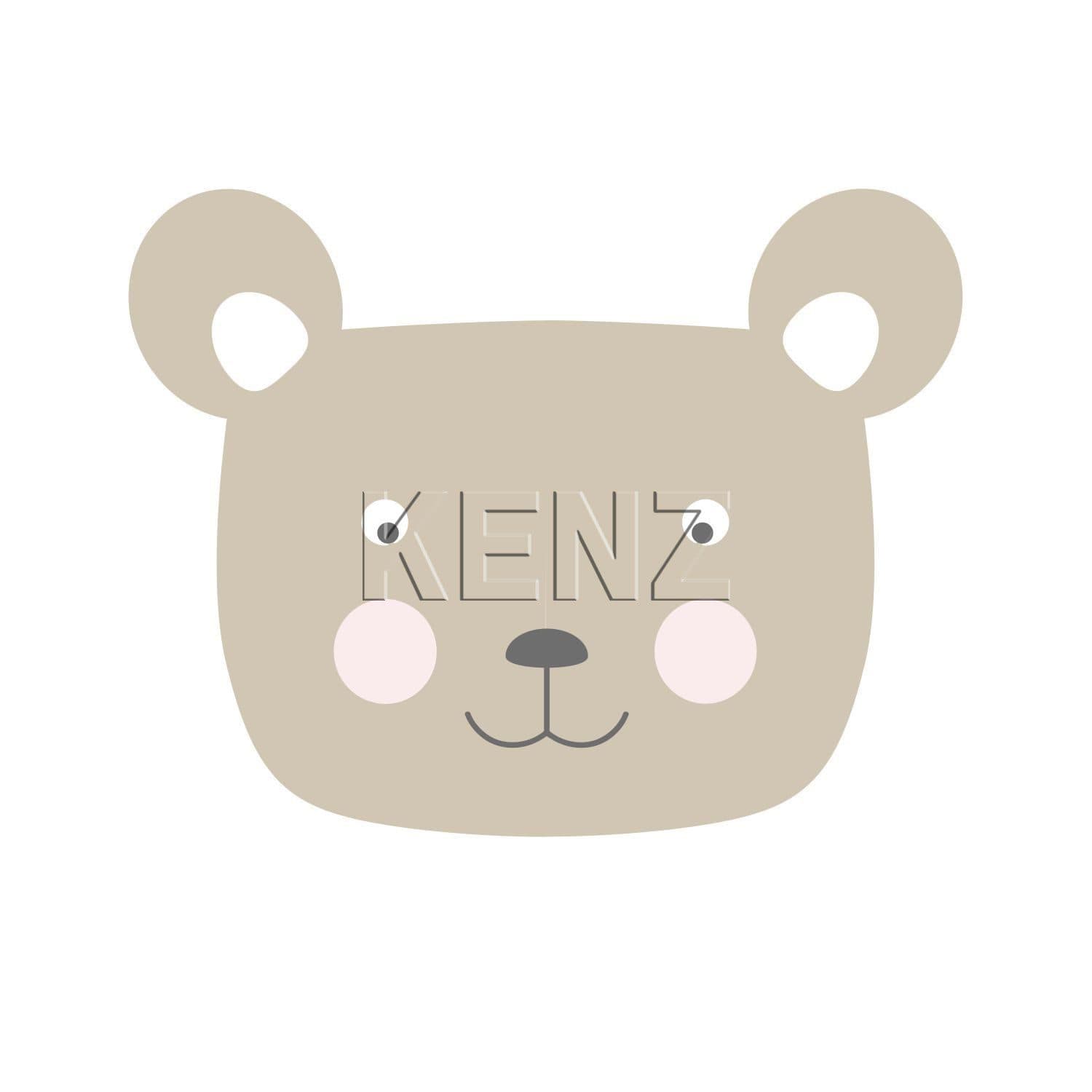 wallpaper XXL animal heads beige, brown and gray 158932