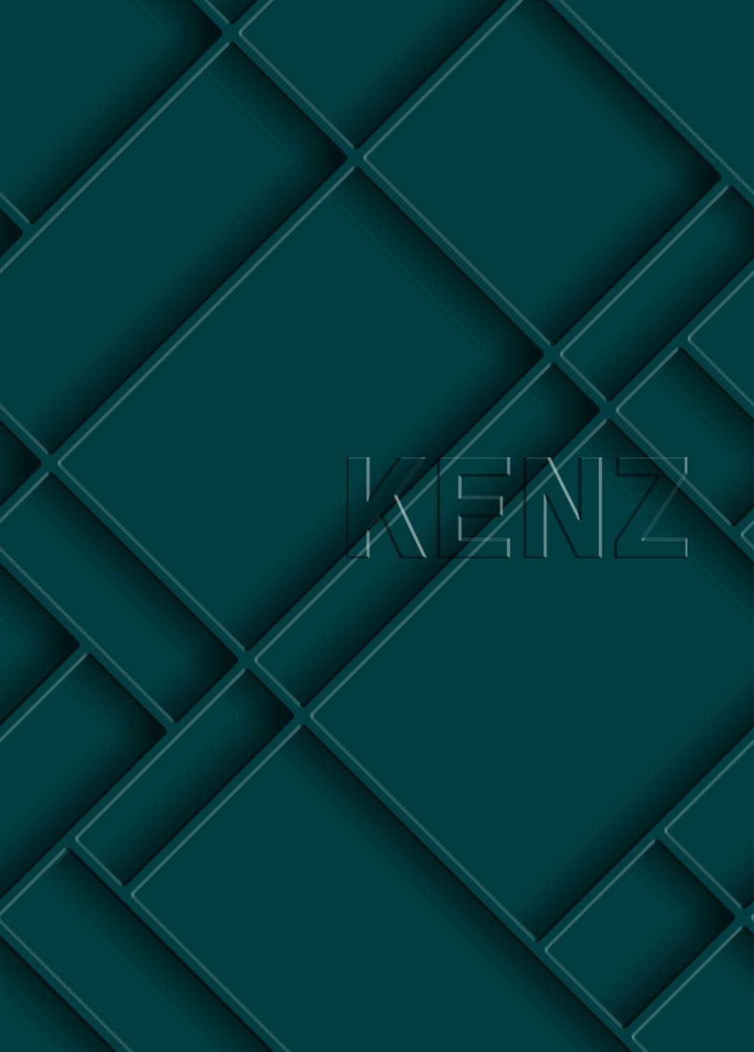 photo wallpaper wall panels diagonal petrol blue 158964