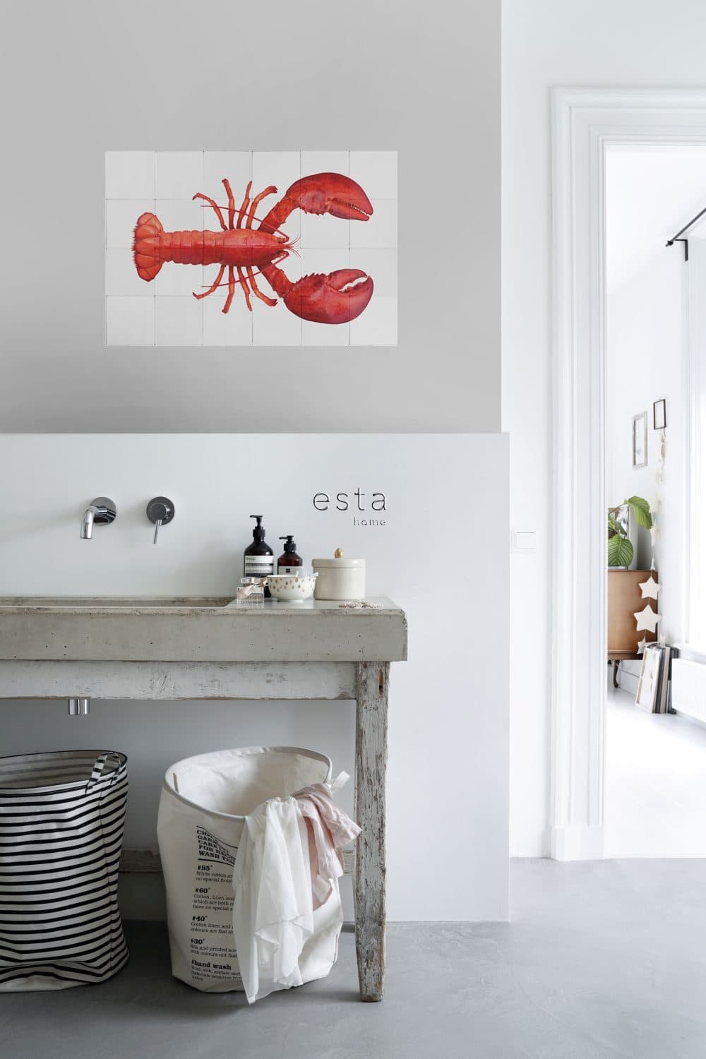 wall sticker lobster red 159035