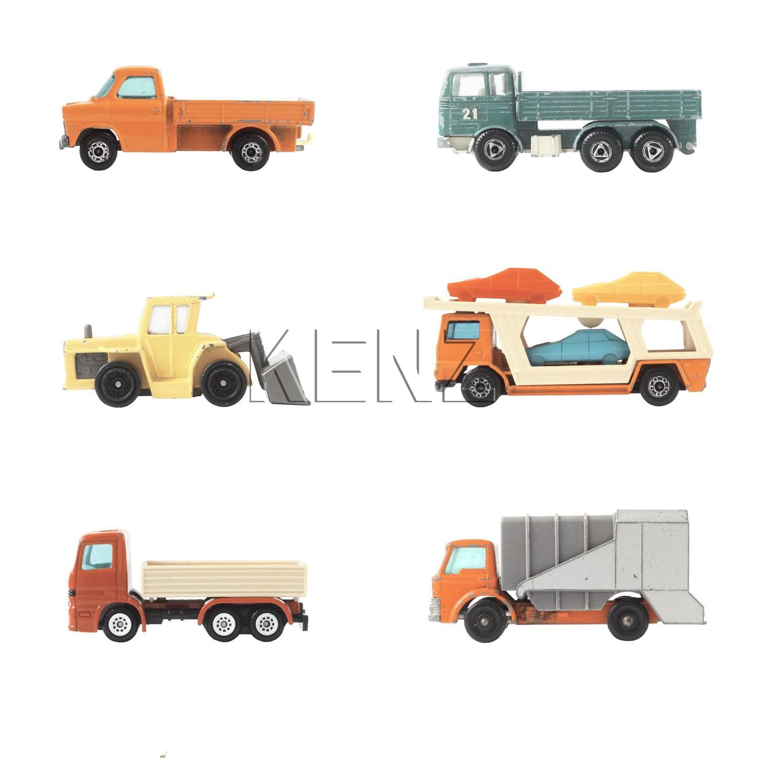 wallpaper XXL trucks and tractors yellow, orange and blue 159048