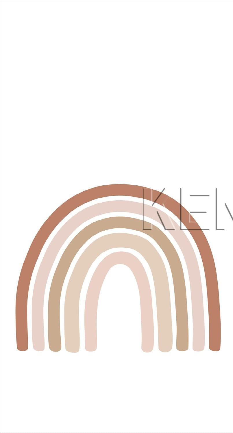 wall mural rainbow terracotta red, soft pink and beige 159053