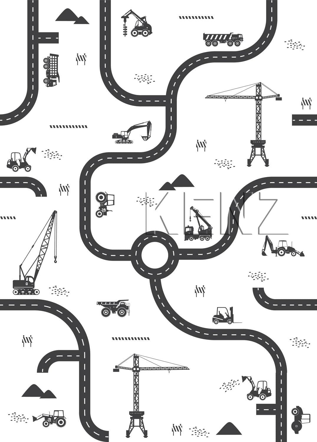 wall mural vehicles black and white 159057