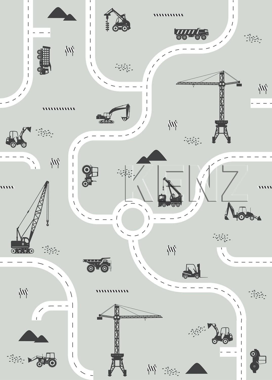 wall mural vehicles greyish mint green 159058