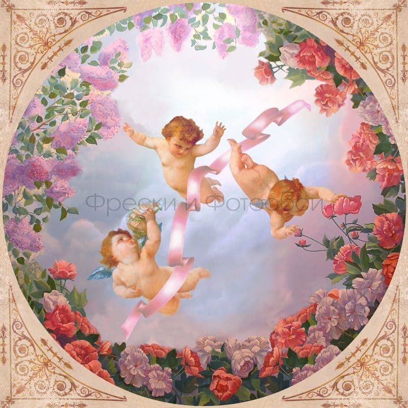 Angels With Flowers In The Sky