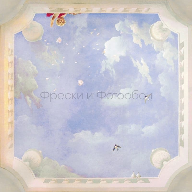 The Sky With Angels And Birds