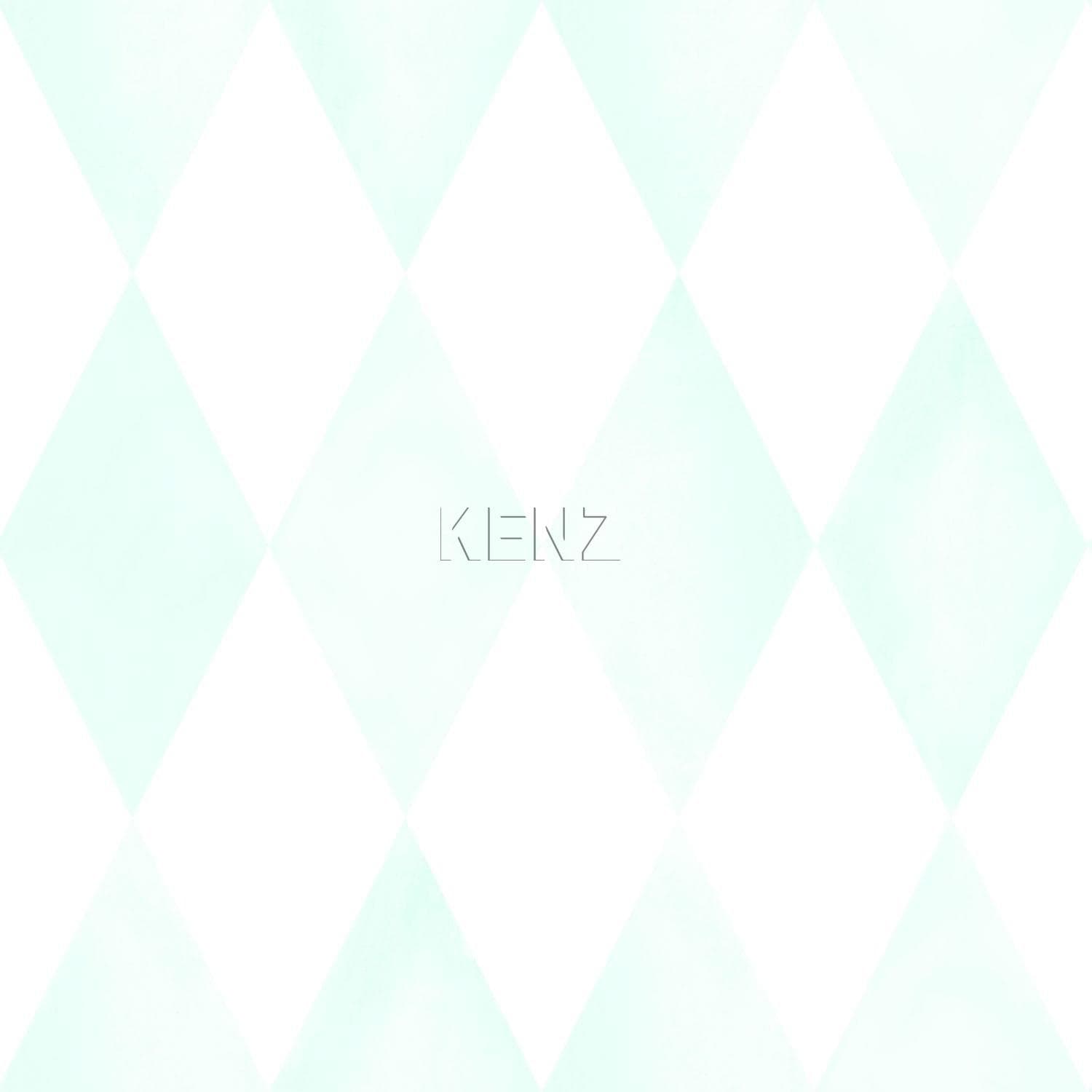 wallpaper rhombus motif matt white and mint green 337218
