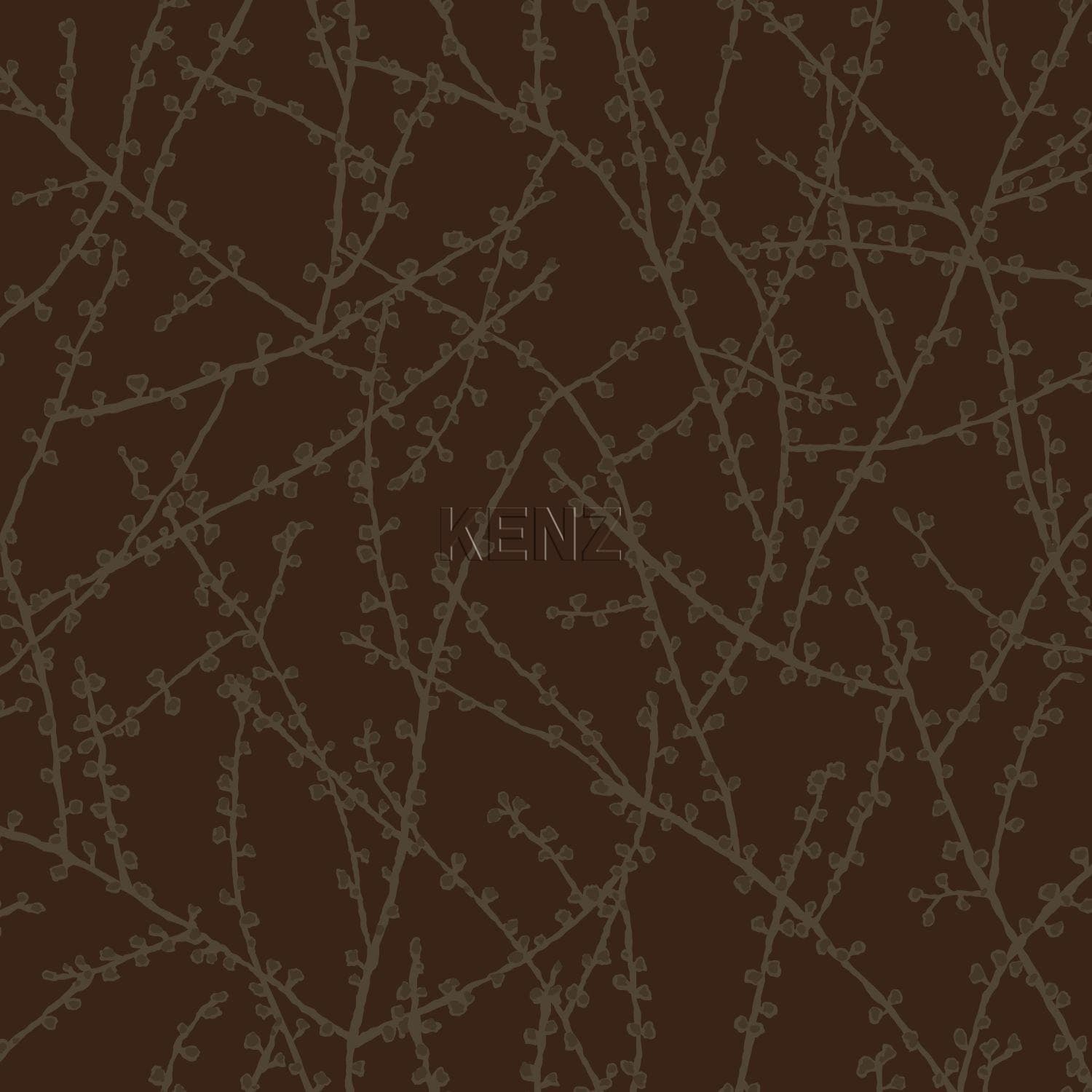 wallpaper blossom branches matt brown and shiny bronze 345731