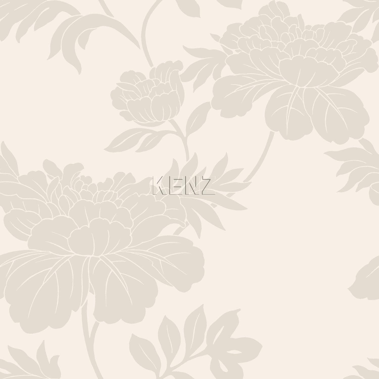 wallpaper flowers beige 345922
