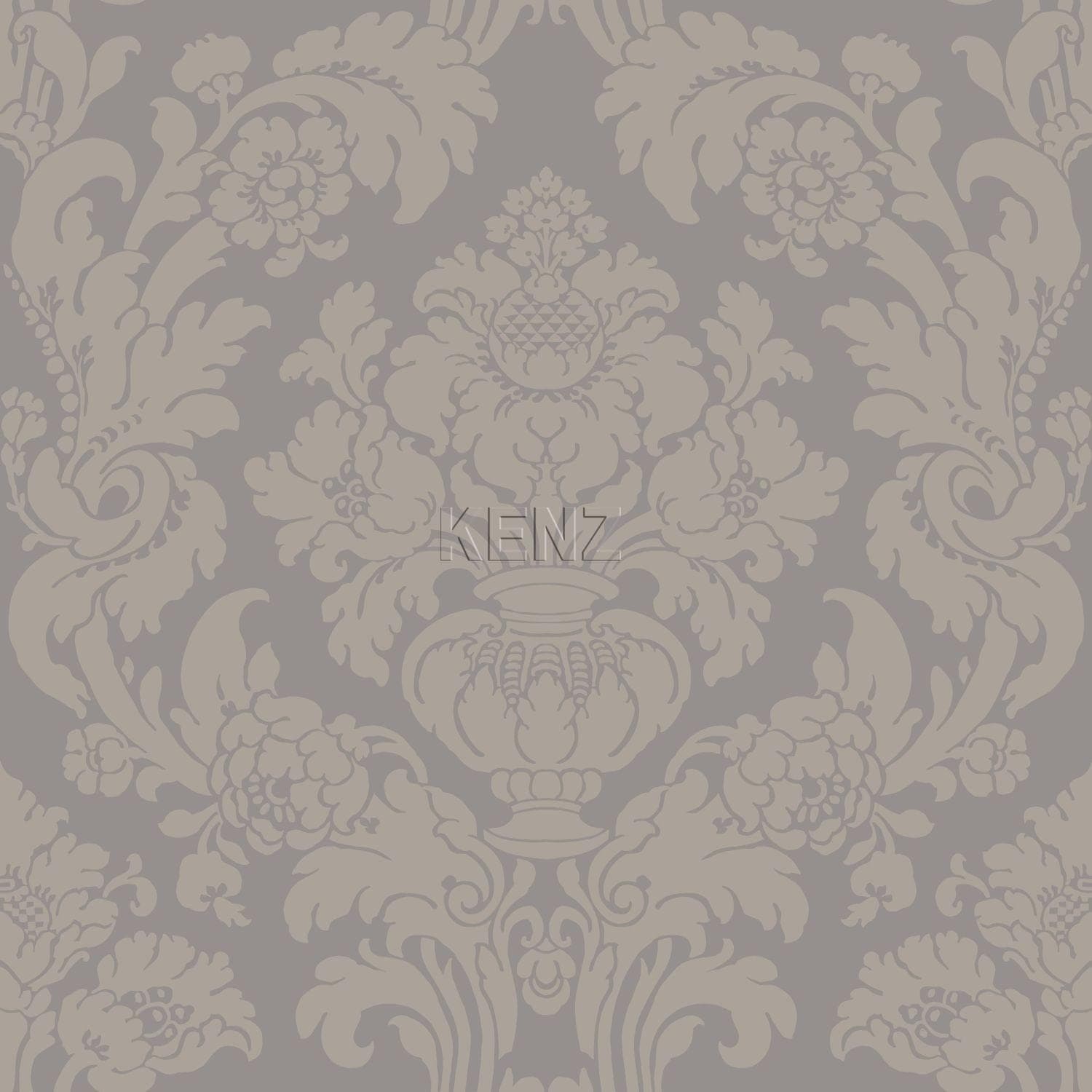 wallpaper ornaments taupe and shiny bronze 346233
