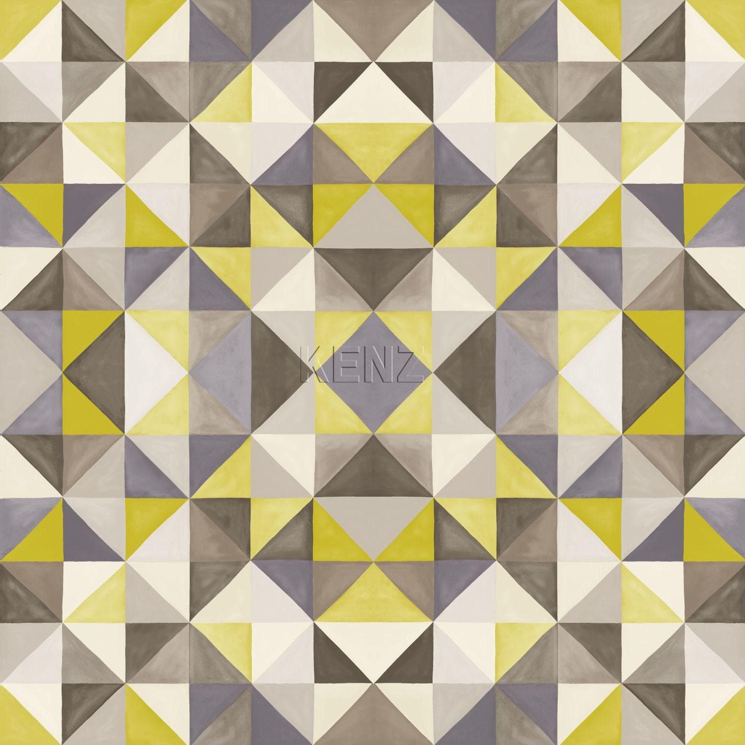 wallpaper cubism ocher yellow 346908