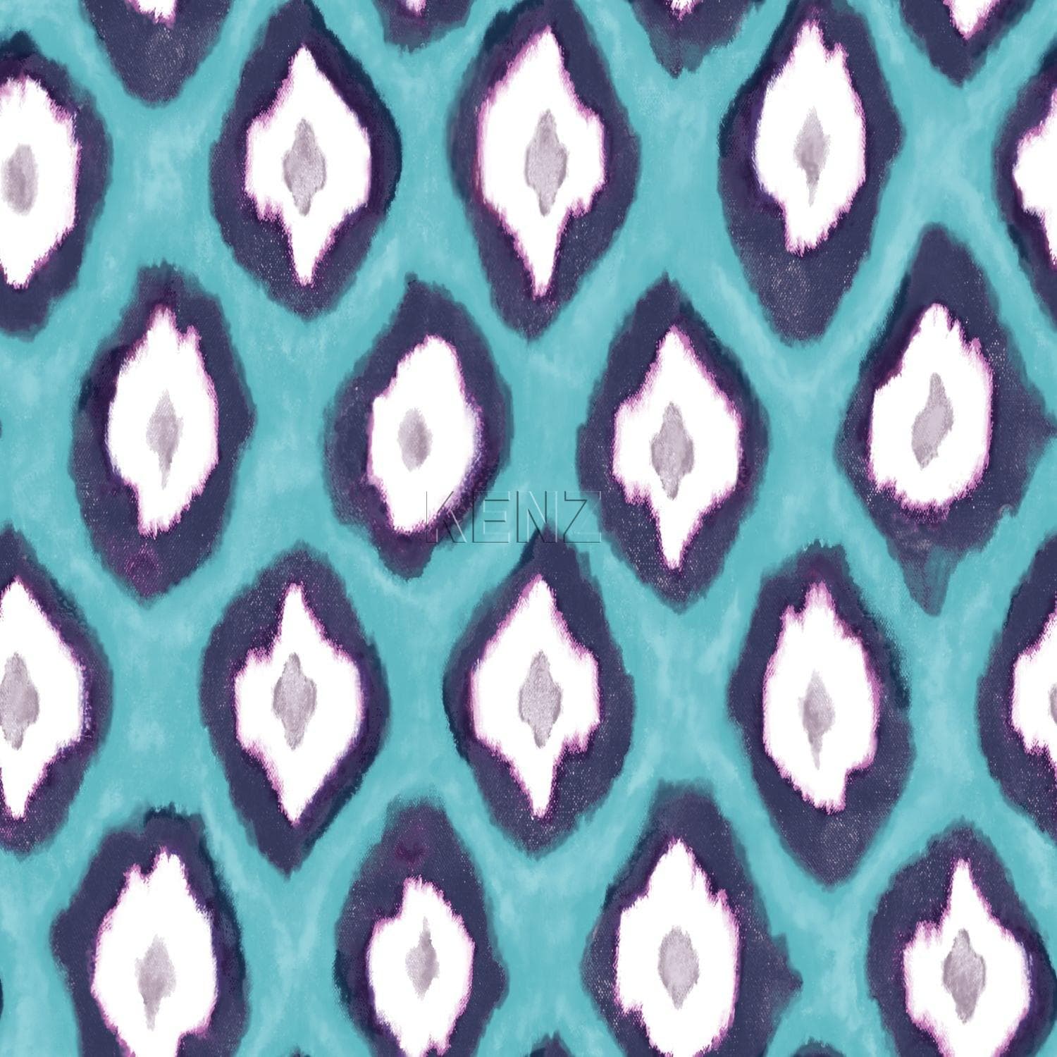 wallpaper ikat motif turquoise 346917