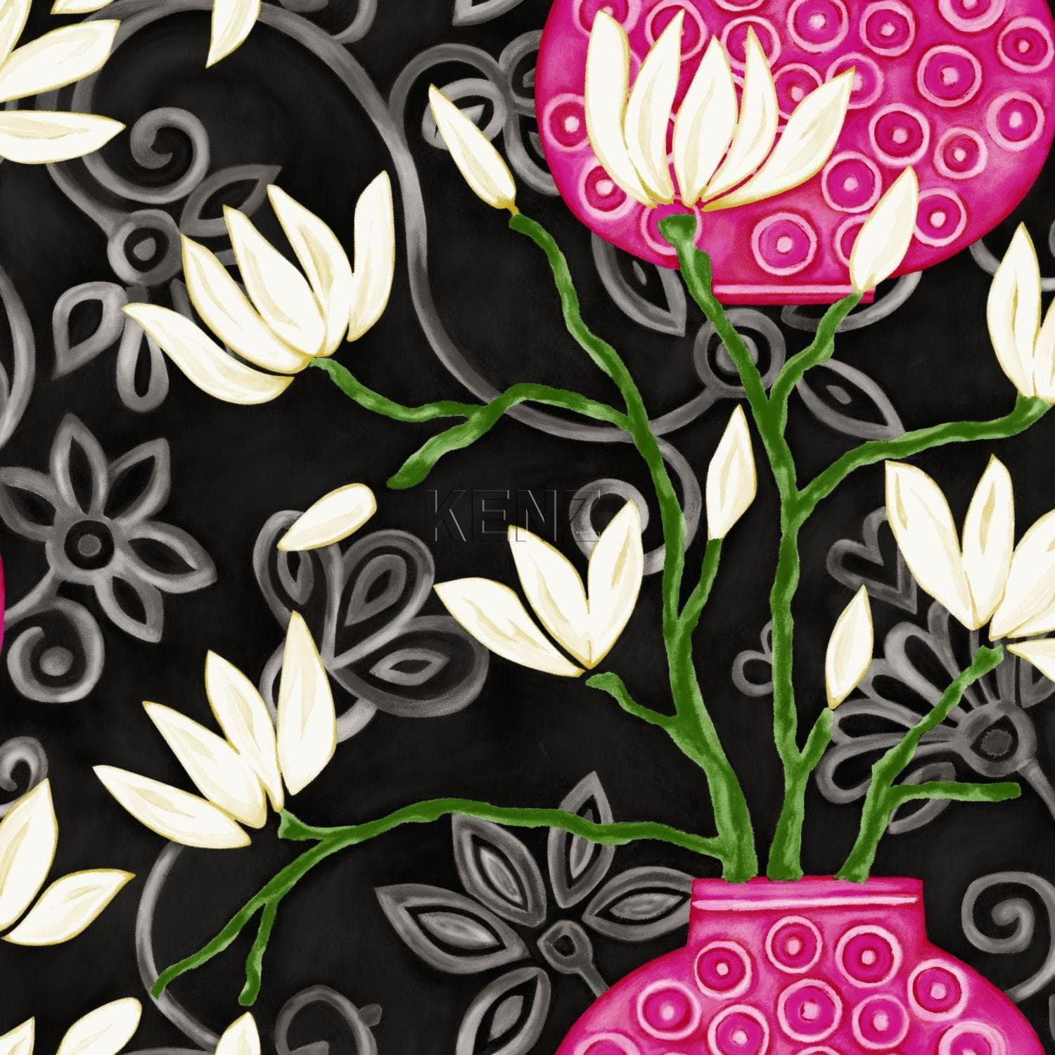 wallpaper magnolia black and pink 346927