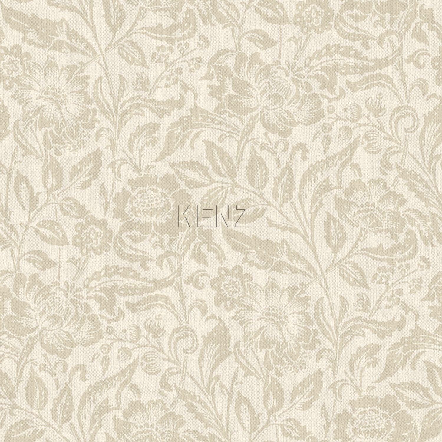 wallpaper flowers cream 347026