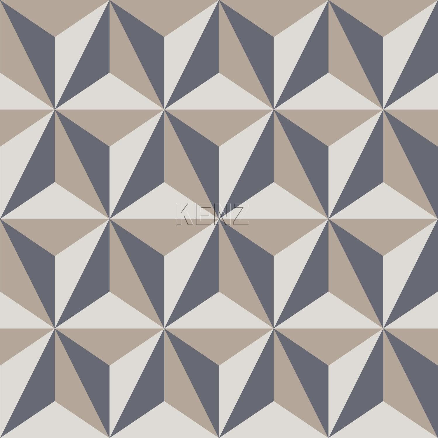 wallpaper graphic vintage blue and taupe 347447