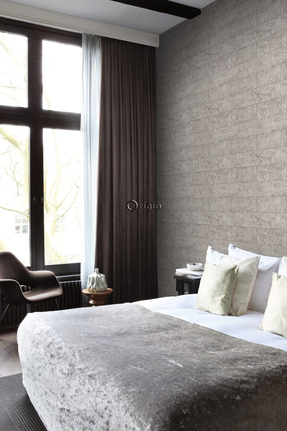 wallpaper limestone blocks light gray 347581