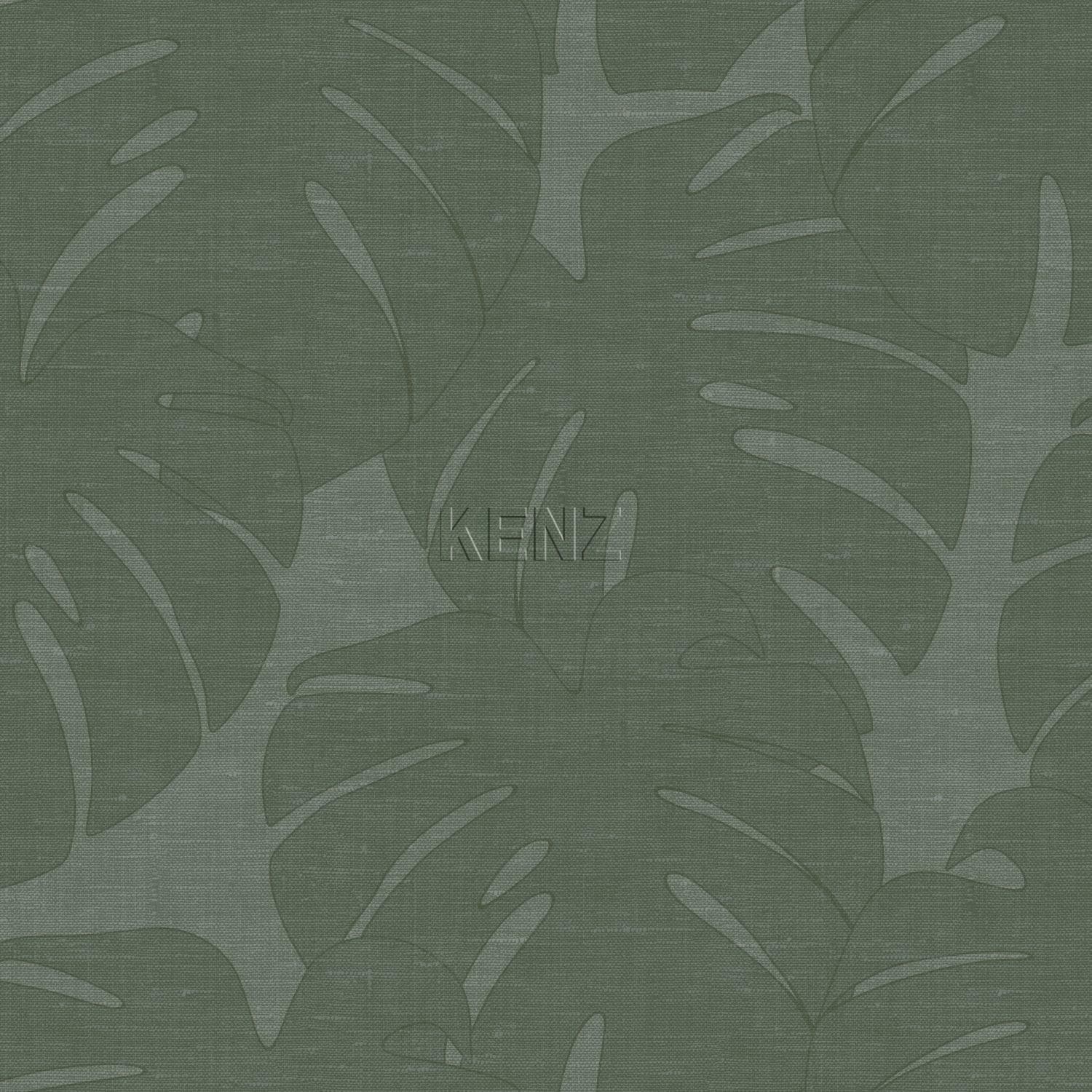 wallpaper leaves with woven structure green 347762