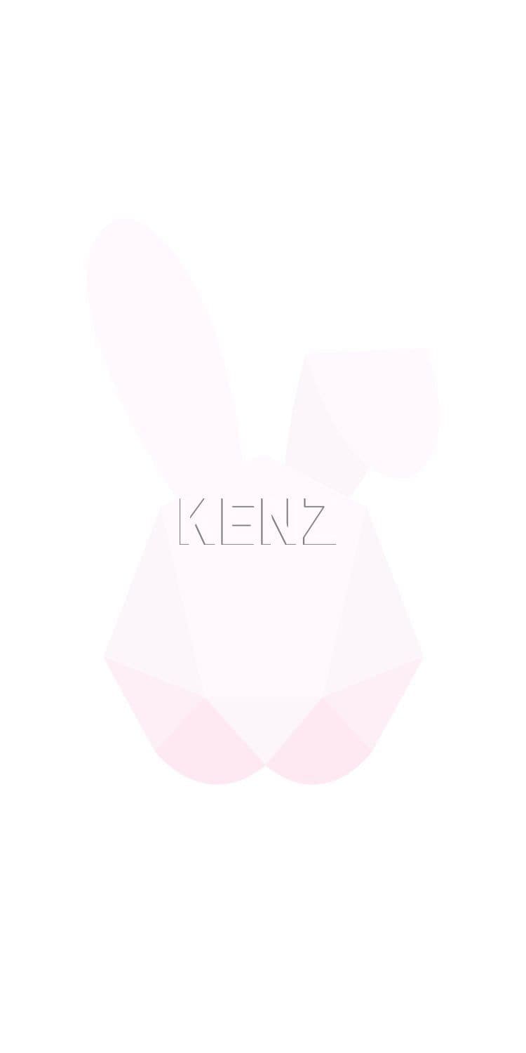 wall mural large origami rabbit powder pink and mint green 357211