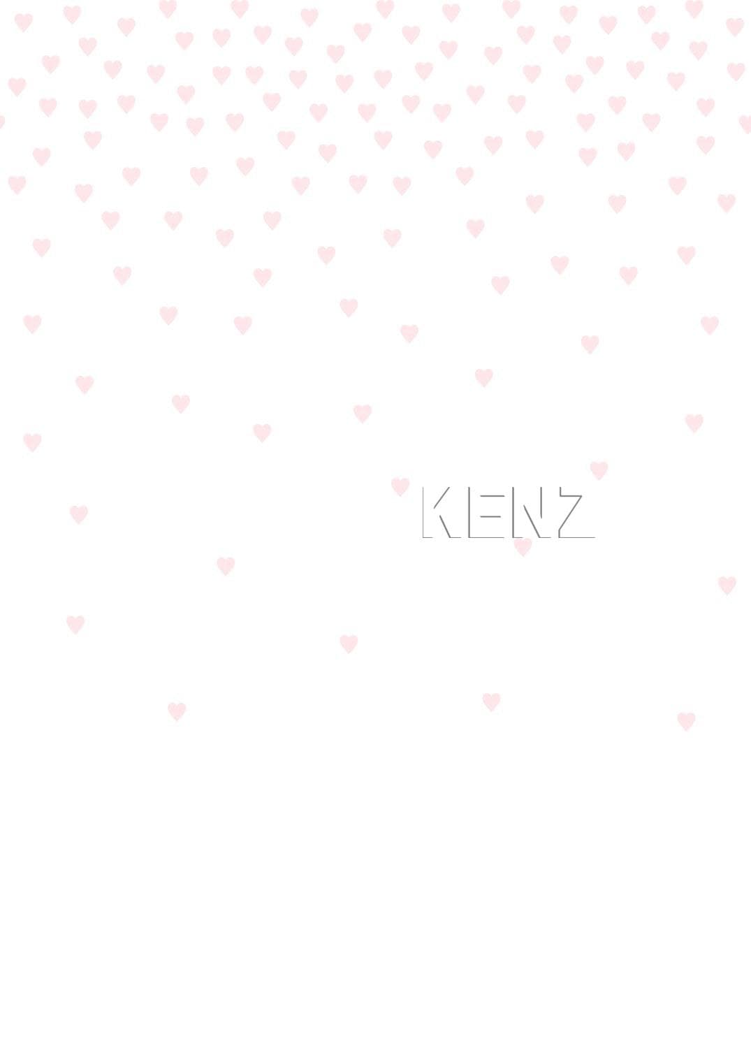 wall mural confetti hearts soft pink 357222