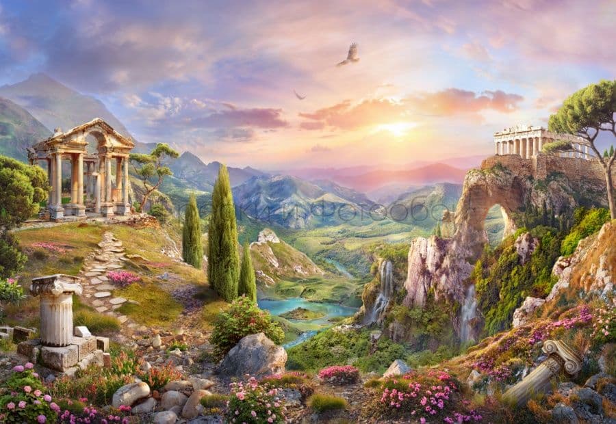 Ruins In Mountains