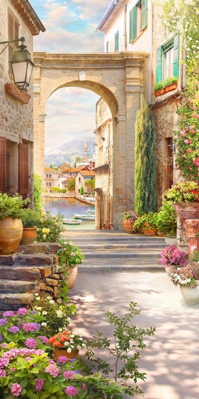 Italian Street With Arch