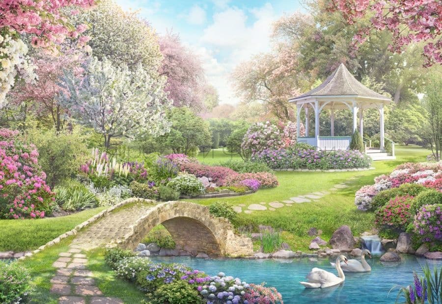 Foot-Bridge Near An Arbour