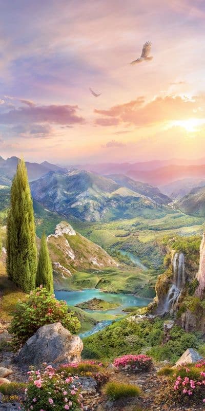 Landscape At The Sunset