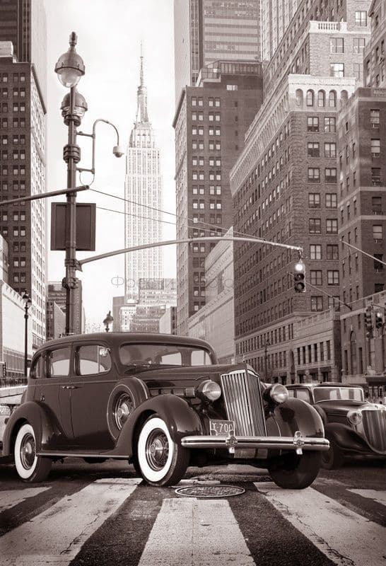Retro Car In The Big City