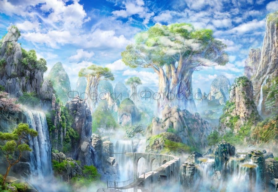 Fantastic Trees In Mountains
