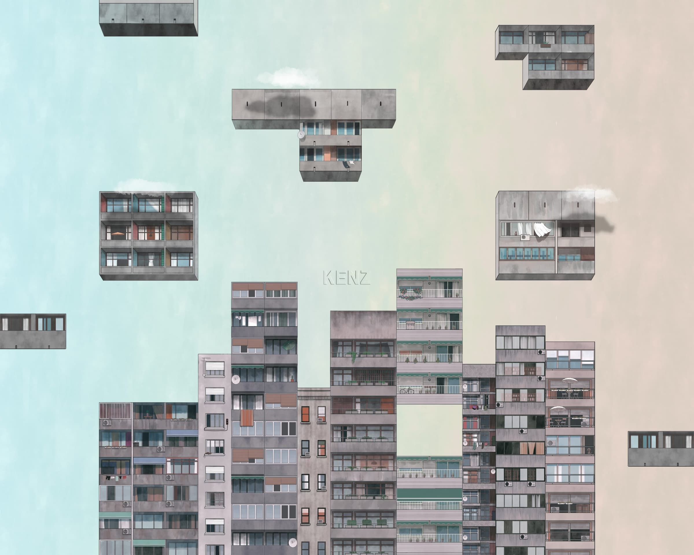 Tetris Sunset