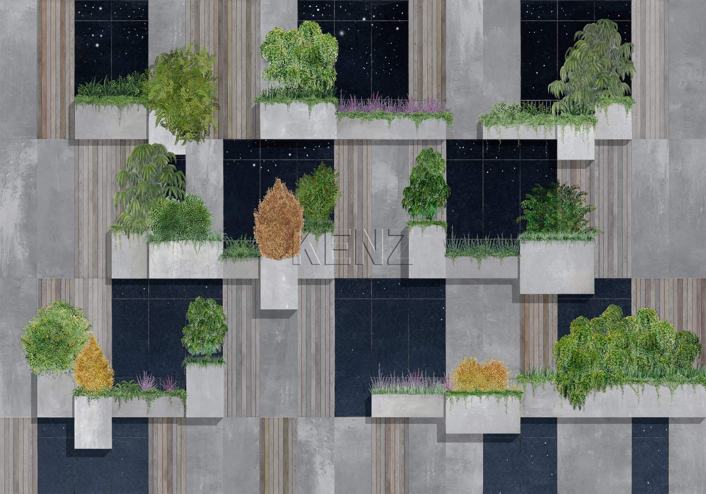 Vertical Forest Night