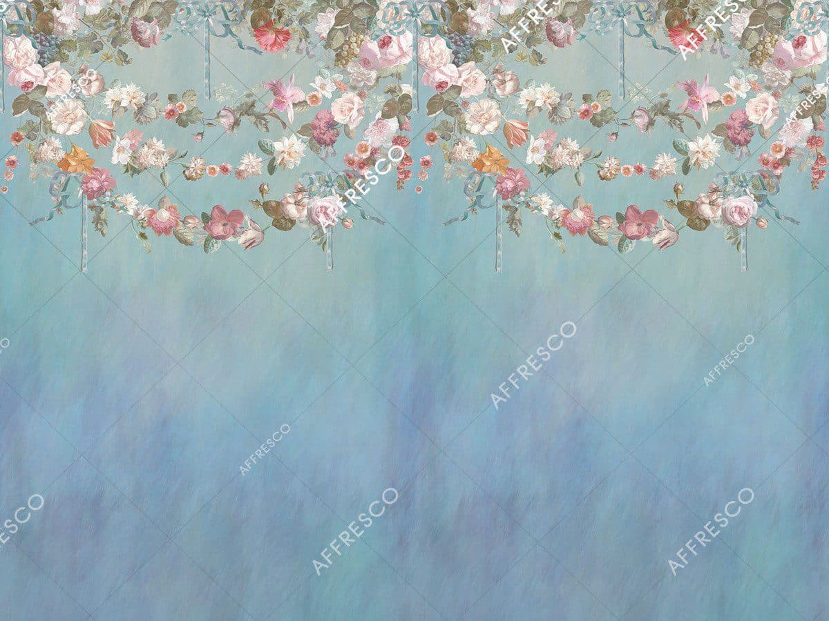 Flowers on ribbon Color 1