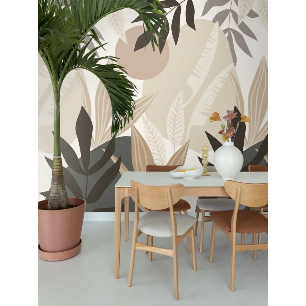wall mural tropical leaves