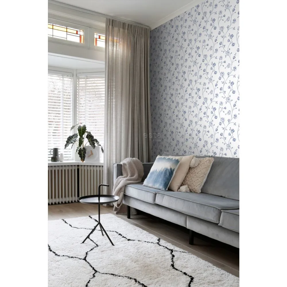 toile de Jouy roses